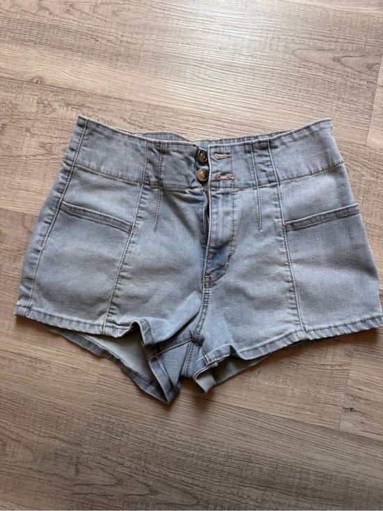 No Boundaries Pants - No Boundaries Light Gray High Waist Denim Shorts